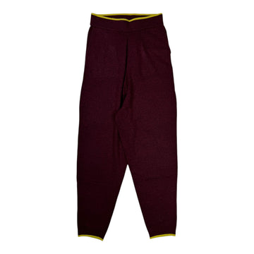 Knit Pant Burnt Aubergine Wool Blend