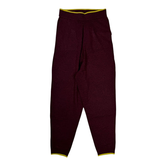 Knit Pant Burnt Aubergine Wool Blend