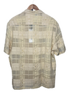 Ture Short Sleeve Camp Shirt Beige Sheer Check