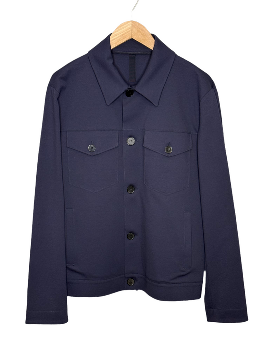 Western Jacket Technical Viscose Navy Blue