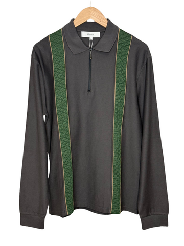 Lace Long Sleeve Zip Polo