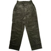 Corduroy Baggy Pants Olive Cotton