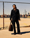 Denim Herringbone Blazer Washed Black