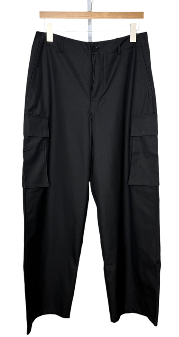 Stoosh Cargo Trouser Portuguese Wool Blend Black
