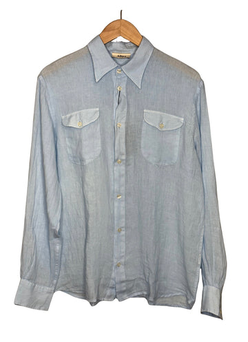 Dallas Linen Shirt Sky Blue
