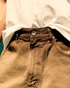 Dip Dyed Jean Cut Trouser Saddle Tan Denim