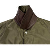Silk Poly Coach Jacket Olive