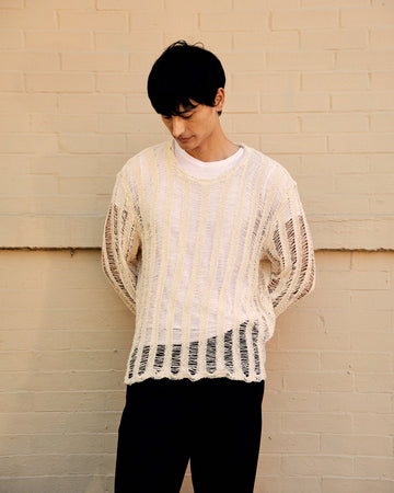 Aestas Sweater Broken White Cotton