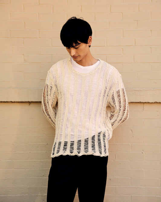 Aestas Sweater Broken White Cotton