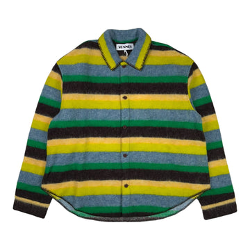 Overshirt Multi Color Stripes Wool Blend