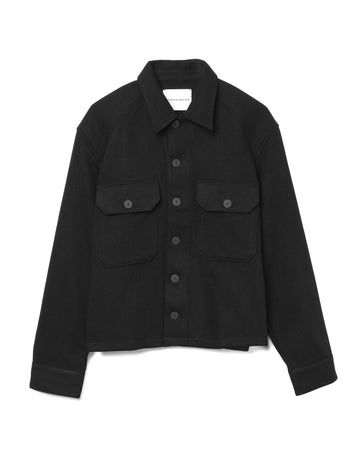 Kelver Overshirt Wool Blend Black