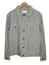 Derby Stripe Cotton Trucker Jacket Grey