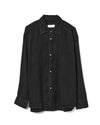Gambler Shirt Black Fuzz Tencel
