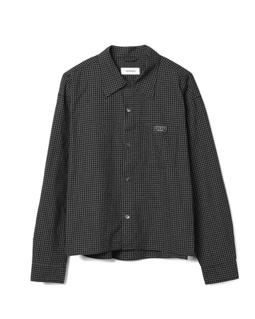 Frame Shirt Cotton Black Check