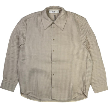 Oseary Cotton Shirt Ivory Waffle