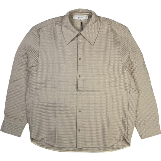 Oseary Cotton Shirt Ivory Waffle