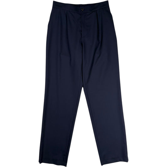 One Pleat Easy Trousers Cold Wool Navy