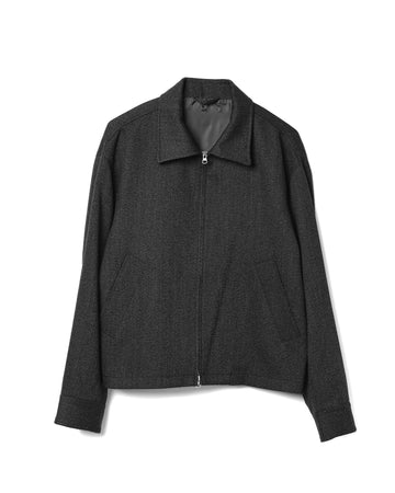 Mail Jacket Wool Blend Brown Melange Stripe