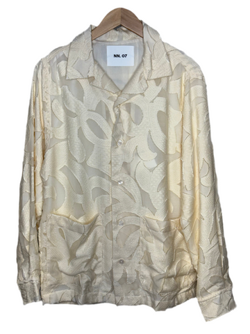Hank Overshirt Off White Viscose Blend