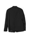 Single Breasted Blazer Black Dry Wool