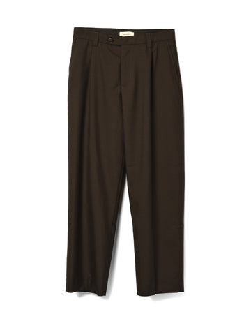Service Trouser Dark Brown Dry Wool