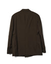 Double Breasted Blazer Dark Brown Dry Wool