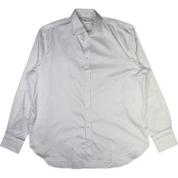 White Cotton Button Front Shirt