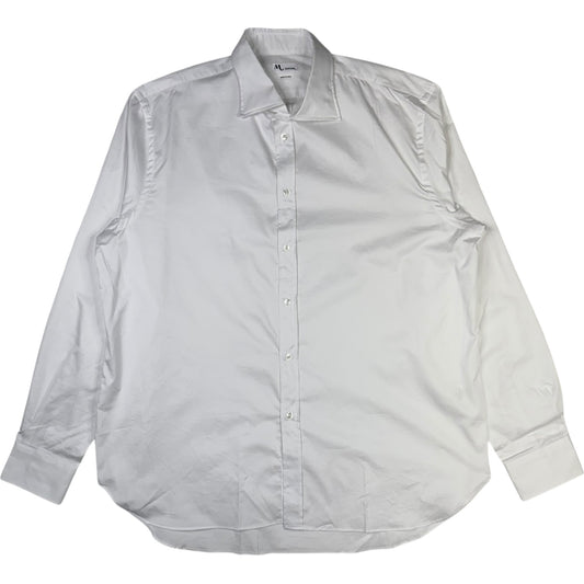 White Cotton Button Front Shirt