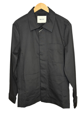 Olav Black Overshirt Cotton Blend