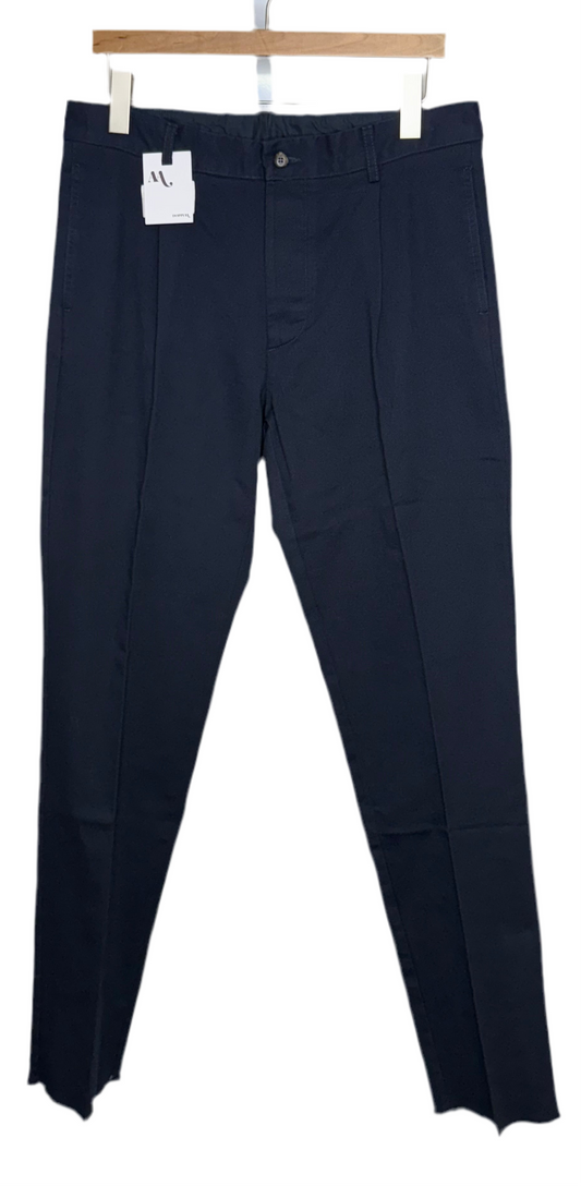 Aantioco Regular Trouser Navy Cotton