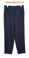 Canasta Trousers Navy Linen Herringbone
