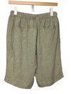 Kevin Pleated Shorts Green Linen