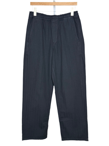 Lucien Herringbone Trousers Cotton Black