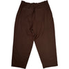 Elastic Waist Baggy Pant Brown Pinstripe
