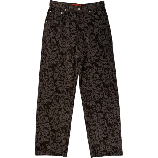 Jean Cut Trouser Laser Etched Cord Dark Olive