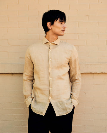 Mercer Linen Shirt Beige