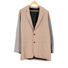 Contrast Sleeve Oversized Blazer Beige Gray