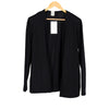 Black Polyester Buttonless Cardigan