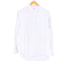 Combo Short Collar White Patchwork Button Down Shirt Cotton