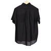 Popover Button Down Shirt Black Linen
