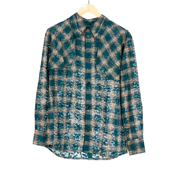 Green Wasser Sheer Checked Shirt