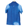 Royal Blue Tie Dye Short Sleeve Linen Shirt