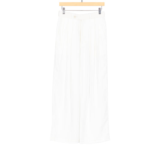 Triple Tuck Wide Pant White Tencel