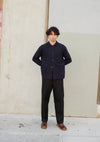 Jonas Overshirt Navy Boiled Wool