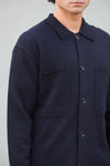 Jonas Overshirt Navy Boiled Wool