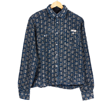 Plaid Tweed Work Shirt Navy