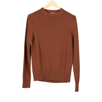 Aappio Crewneck Wool Poly Blend Sweater Brown