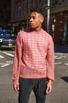 Elnar Pink Pointelle Lace Knit Jumper