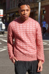 Elnar Pink Pointelle Lace Knit Jumper