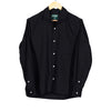 Black Camp Collar Button Front Shirt